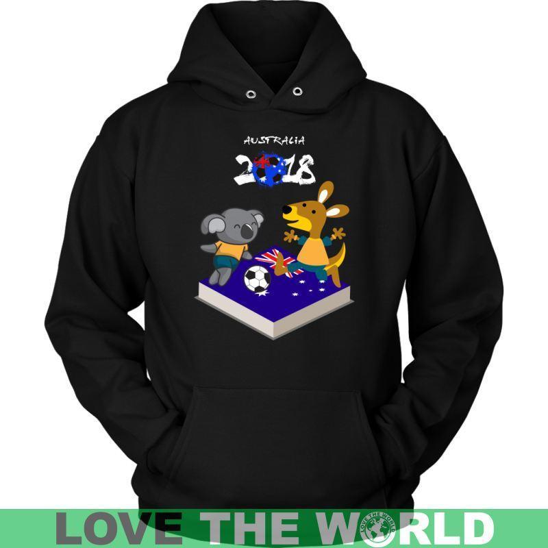 AUSTRALIA 2018 FOOTBALL T-SHIRT TH9-T-SHIRTS-HP Arts-Unisex Hoodie-Black-S-Vibe Cosy™