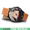 AUSTRALIA KANGAROO & KOALA LEATHER/STEEL WATCH K5-LEATHER-STEEL WATCHES-HP Arts-Mens 40mm-Brown-Vibe Cosy™