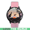 AUSTRALIA KANGAROO & KOALA LEATHER/STEEL WATCH K5-LEATHER-STEEL WATCHES-HP Arts-Mens 40mm-Pink-Vibe Cosy™