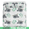 AUSTRALIA KOALA 001 BEDDING SET H4-BEDDING SETS-HP Arts-Bedding Set - Beige - AUSTRALIA 01-King-Vibe Cosy™