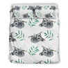 AUSTRALIA KOALA 001 BEDDING SET H4-BEDDING SETS-HP Arts-Bedding Set - Black - AUSTRALIA-Queen/Full-Vibe Cosy™