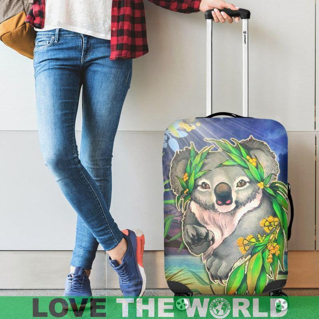 AUSTRALIA KOALA 02 LUGGAGE COVERS H4-LUGGAGE COVERS-HP Arts-Luggage Covers - AUSTRALIA-Small 18-22 in / 45-55 cm-Vibe Cosy™