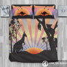 Australian bedding set - kangaroo and koala sunset K5-BEDDING SETS-HP Arts-Bedding Set - Black - AUSTRALIA KOALA AND KANGAROO IN SUNSET BEDDING SET C1-King-Black-Vibe Cosy™