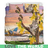 Australian Bedding Set - Koala With Kookaburra In Sydney™ K5-BEDDING SETS-HP Arts-Bedding Set - Black-King-Black-Vibe Cosy™