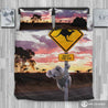 Australian Bedding Set - Koala And Kangaroo Sign™ K5-BEDDING SETS-HP Arts-Bedding Set-Queen/Full-Black-Vibe Cosy™