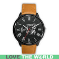 AUSTRALIA KOALA LEATHER/STEEL WATCH R1-LEATHER-STEEL WATCHES-HP Arts-Mens 40mm-Brown-Vibe Cosy™