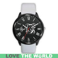 AUSTRALIA KOALA LEATHER/STEEL WATCH R1-LEATHER-STEEL WATCHES-HP Arts-Mens 40mm-White-Vibe Cosy™