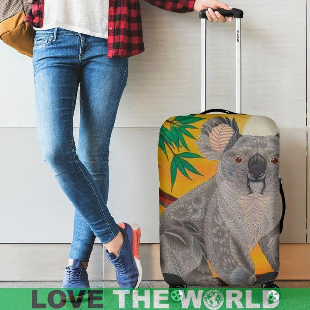 Australia- Koala Luggage Cover 02 NN8-LUGGAGE COVERS-HP Arts-Luggage Covers - AUSTRALIA- KOALA LUGGAGE COVER 02 NN8-Small 18-22 in / 45-55 cm-Vibe Cosy™