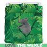 Australia Koala On The Jungle 02 Bedding Set K5-BEDDING SETS-HP Arts-Bedding Set - Beige - AUSTRALIA KOALA ON THE JUNGLE BEDDING SET 02-King-Vibe Cosy™