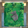 Australia Koala On The Jungle 02 Bedding Set K5-BEDDING SETS-HP Arts-Bedding Set - Black - AUSTRALIA KOALA ON THE JUNGLE BEDDING SET 02 C1-King-Vibe Cosy™