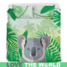 Australia Koala On The Jungle Bedding Set K5-BEDDING SETS-HP Arts-Bedding Set - Beige - KOALA ON THE JUNGLE BEDDING SET-King-Vibe Cosy™