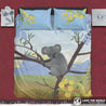 Koala on the tree australia bedding set K5-BEDDING SETS-HP Arts-Bedding Set - Black - AUSTRALIA - KOALA ON THE TREE BEDDING SET C1-King-Black-Vibe Cosy™