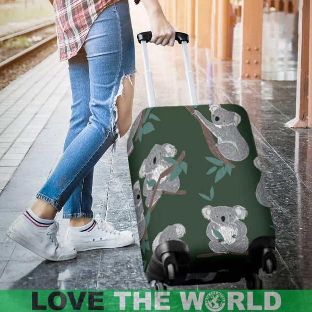 Australia- Koala Pattern Luggage Cover NN8-LUGGAGE COVERS-HP Arts-Luggage Covers - AUSTRALIA- KOALA PATTERN LUGGAGE COVER NN8-Small 18-22 in / 45-55 cm-Vibe Cosy™