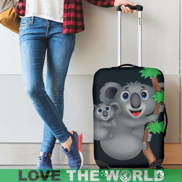 Australia Koala Symbol Luggage Cover 02 NN8-LUGGAGE COVERS-HP Arts-Luggage Covers - AUSTRALIA KOALA LUGGAGE COVER NN8-Small 18-22 in / 45-55 cm-Vibe Cosy™