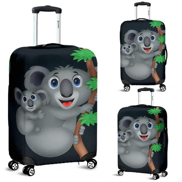 Australia Koala Symbol Luggage Cover 02 NN8-LUGGAGE COVERS-HP Arts-Luggage Covers - AUSTRALIA KOALA LUGGAGE COVER NN8-Small 18-22 in / 45-55 cm-Vibe Cosy™