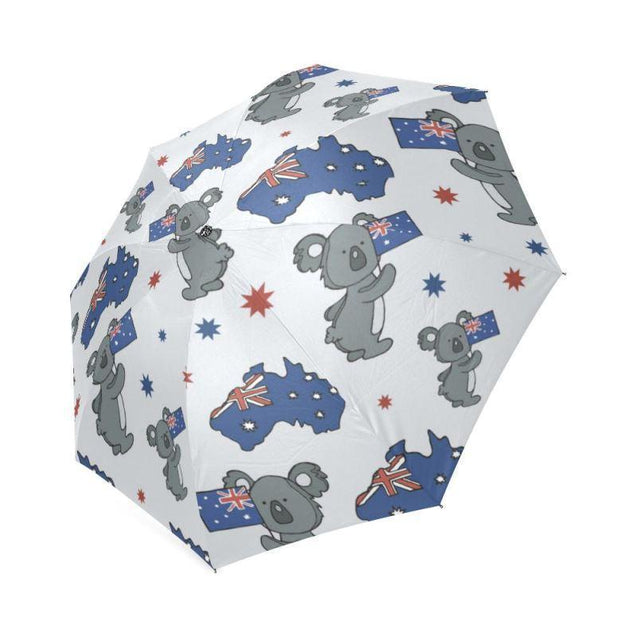 Australia Koala With Flag Foldable Umbrella NN8-FOLDABLE UMBRELLAS-HP Arts-One Size-Vibe Cosy™