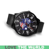 AUSTRALIA MAP KOALA LEATHER/STEEL WATCH R1-LEATHER-STEEL WATCHES-HP Arts-Mens 40mm-Metal Mesh-Vibe Cosy™