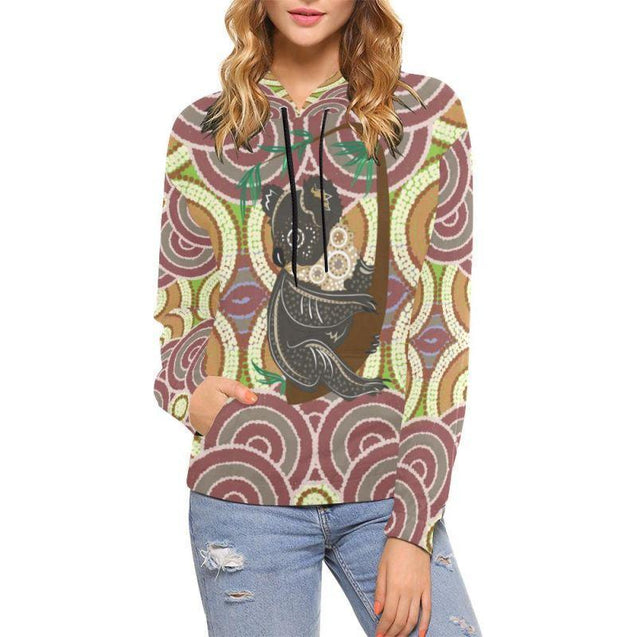 AUSTRALIAN KOALA DOT PAINTING HOODIE-ALL OVER PRINT HOODIES-HP Arts-Hoodie-XXXL-Vibe Cosy™