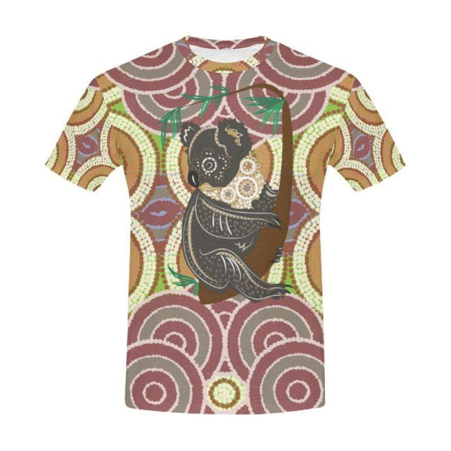 AUSTRALIAN KOALA DOT PAINTING T-SHIRT K5-POLYESTER - ALL OVER PRINT T-SHIRTS-HP Arts-S-MEN-Vibe Cosy™