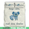 AUSTRALIAN LOVE KOALA BEDDING SET K5-BEDDING SETS-HP Arts-Bedding Set - Beige - AUSTRALIAN LOVE KOALA BEDDING SET-Queen/Full-Vibe Cosy™