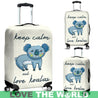 AUSTRALIAN LOVE KOALA LUGGAGE COVER K5-LUGGAGE COVERS-HP Arts-Luggage Covers - AUSTRALIAN LOVE KOALA LUGGAGE COVER C1-Small 18-22 in / 45-55 cm-Vibe Cosy™