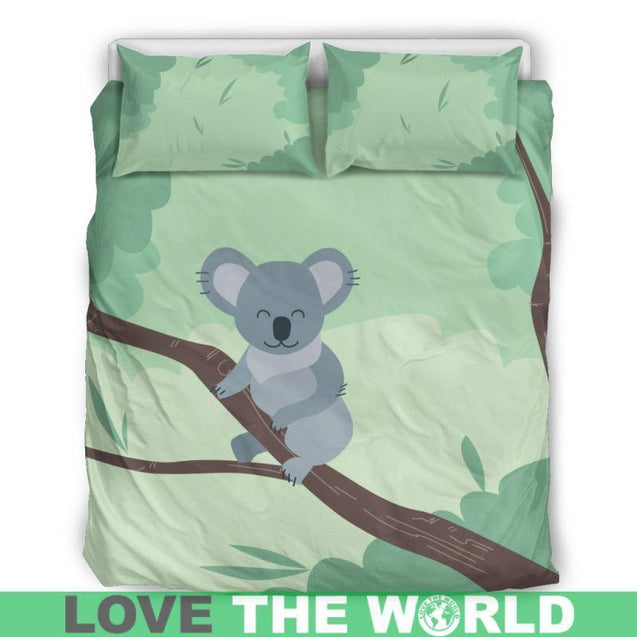 Australia's Koala Bear Bedding Set K5-BEDDING SETS-HP Arts-Bedding Set - Beige - AUSTRALIA'S KOALA BEAR BEDDING SET-Queen/Full-Vibe Cosy™