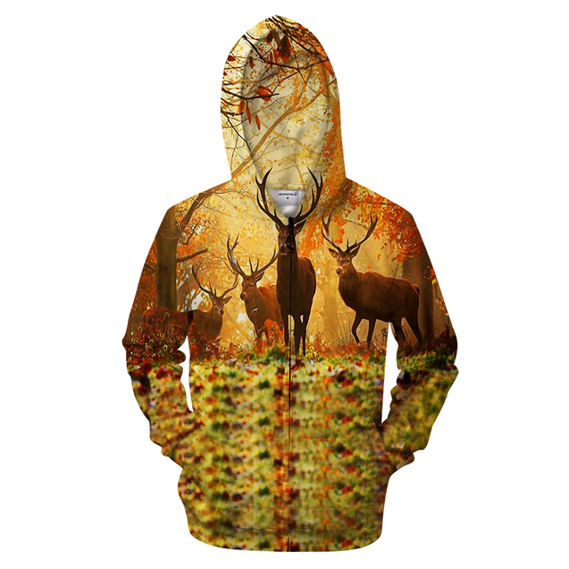 3D AOP Deer Hunting Shirt-Apparel-6teenth World-Zip-up Hoodie-S-Vibe Cosy™