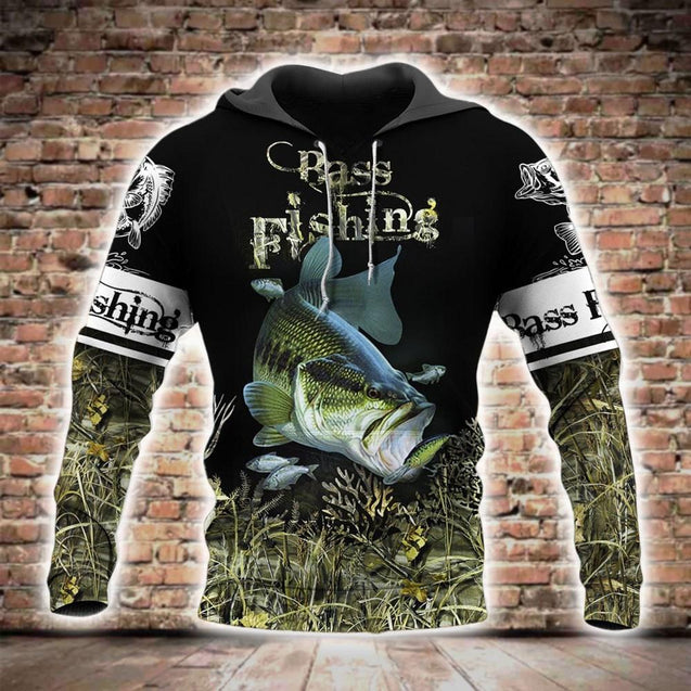 Bass Fishing 3D All Over Printed Shirts for Men and Women TT0035-Apparel-TT-Hoodie-S-Vibe Cosy™