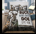Love Gift Couple Deer Custom Name 3D Bedding Set LAM