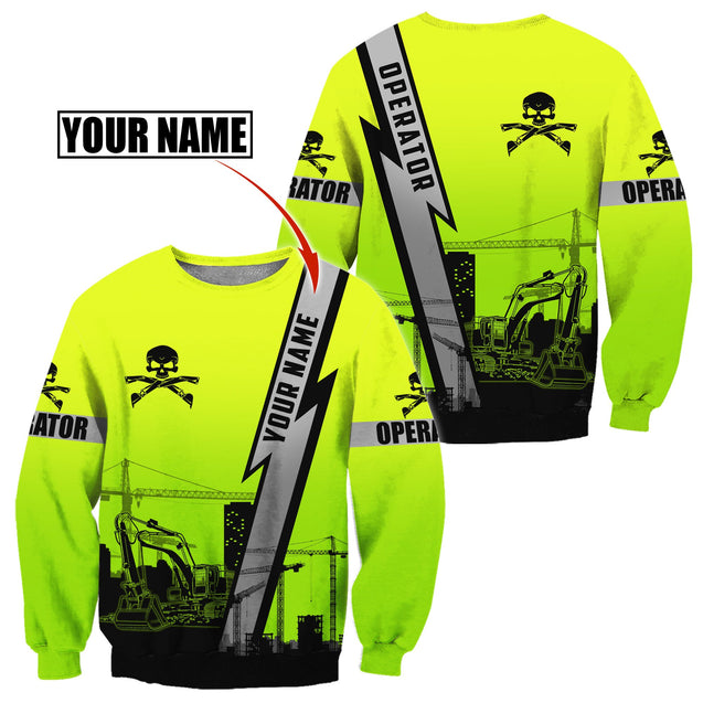 Customize Name Heavy Equipment Operator 3D All Over Printed Unisex Shirt