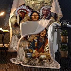 Native American 3D All Over Printed Blanket