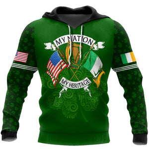 Irish St.Patrick day 3d hoodie shirt for men and women HVT26102001