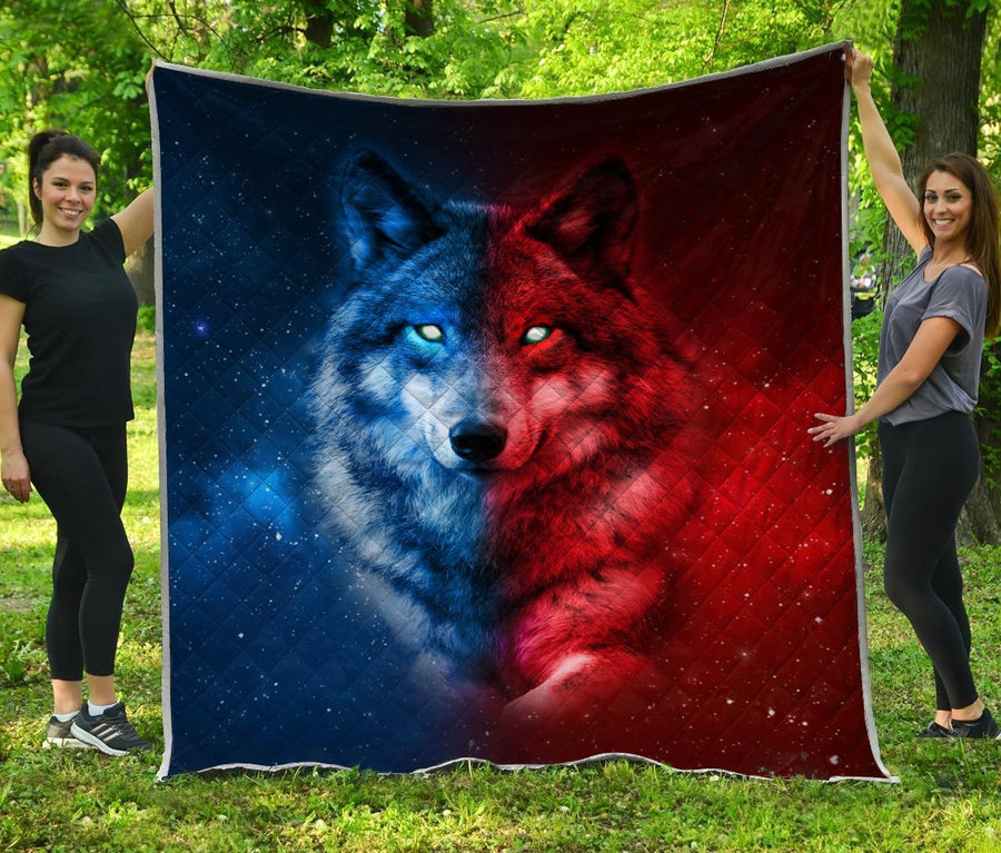 Wolf 3D All Over Printed Quilt