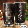 Customize Name Jesus and Lion Tumbler