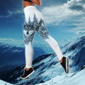 Beautiful White Wolf 3D All Over Printed Legging + Hollow Tank Combo