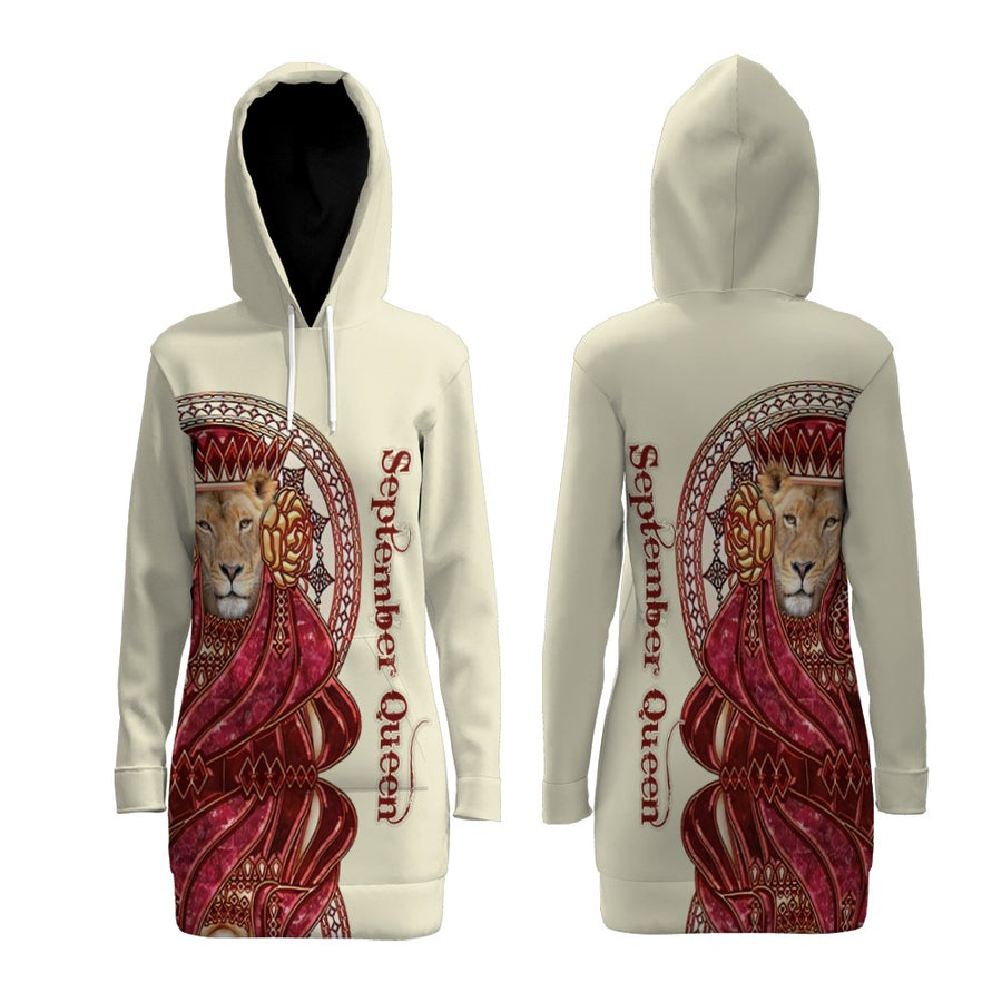 September Lion Queen Poker 3D All Over Printed shirt for Women