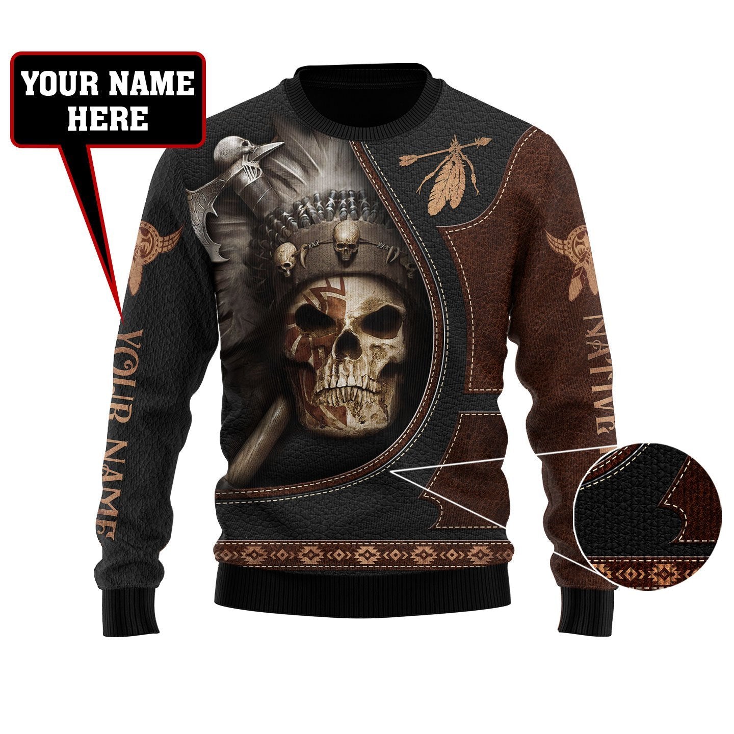 Customize Name Native American 3D All Over Printed Unisex Shirt