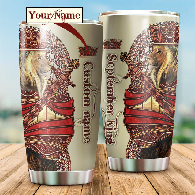 September King Lion Custom Name Tumbler