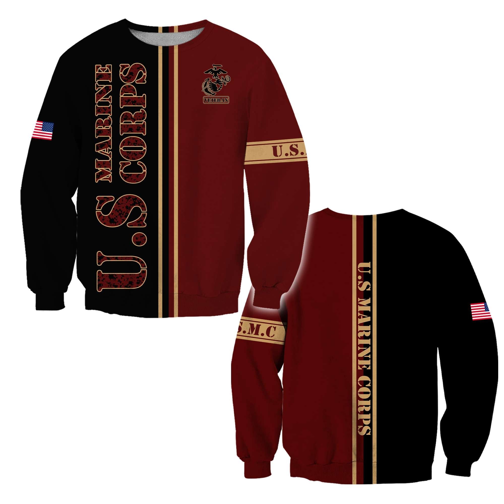 US Marine Corps 3D All Over Printed Unisex Shirts