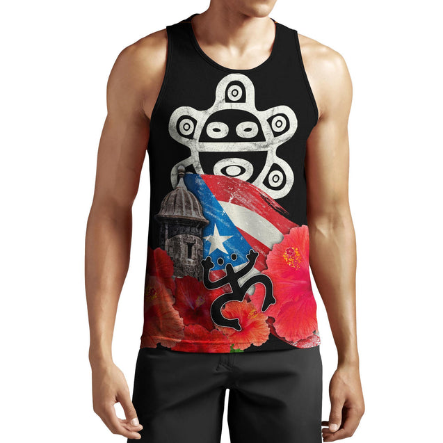 Puerto Rico Sol Taino Lover Shirt TH20061604S-Apparel-TQH-Tank Top-S-Vibe Cosy™