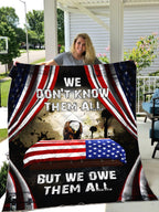 Veteran's Day We Don't Know Them All But We Owe Them All 3D All Over Printed Quilt