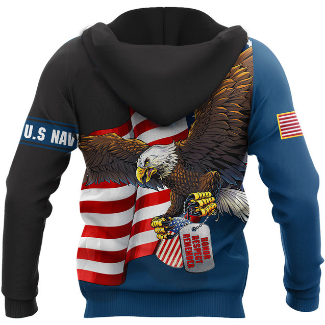 US Navy Veteran 3D All Over Printed Unisex Shirts