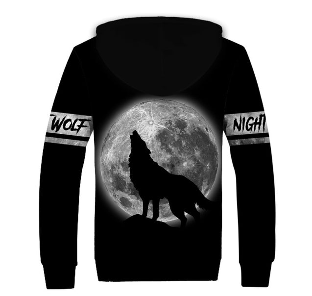 Wolf in Moon 3D All Over Printed Unisex Shirts