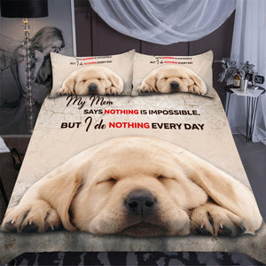 Cute Lazy Labrador Bedding Set QB06292003-BEDDING SETS-TQH-Twin-Vibe Cosy™