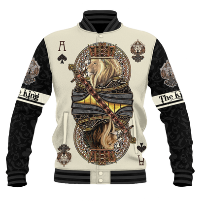 King Ace Spade Lion Poker 3D All Over Printed Unisex Shirts