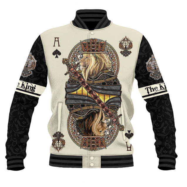 King Ace Spade Lion Poker 3D All Over Printed Unisex Shirts