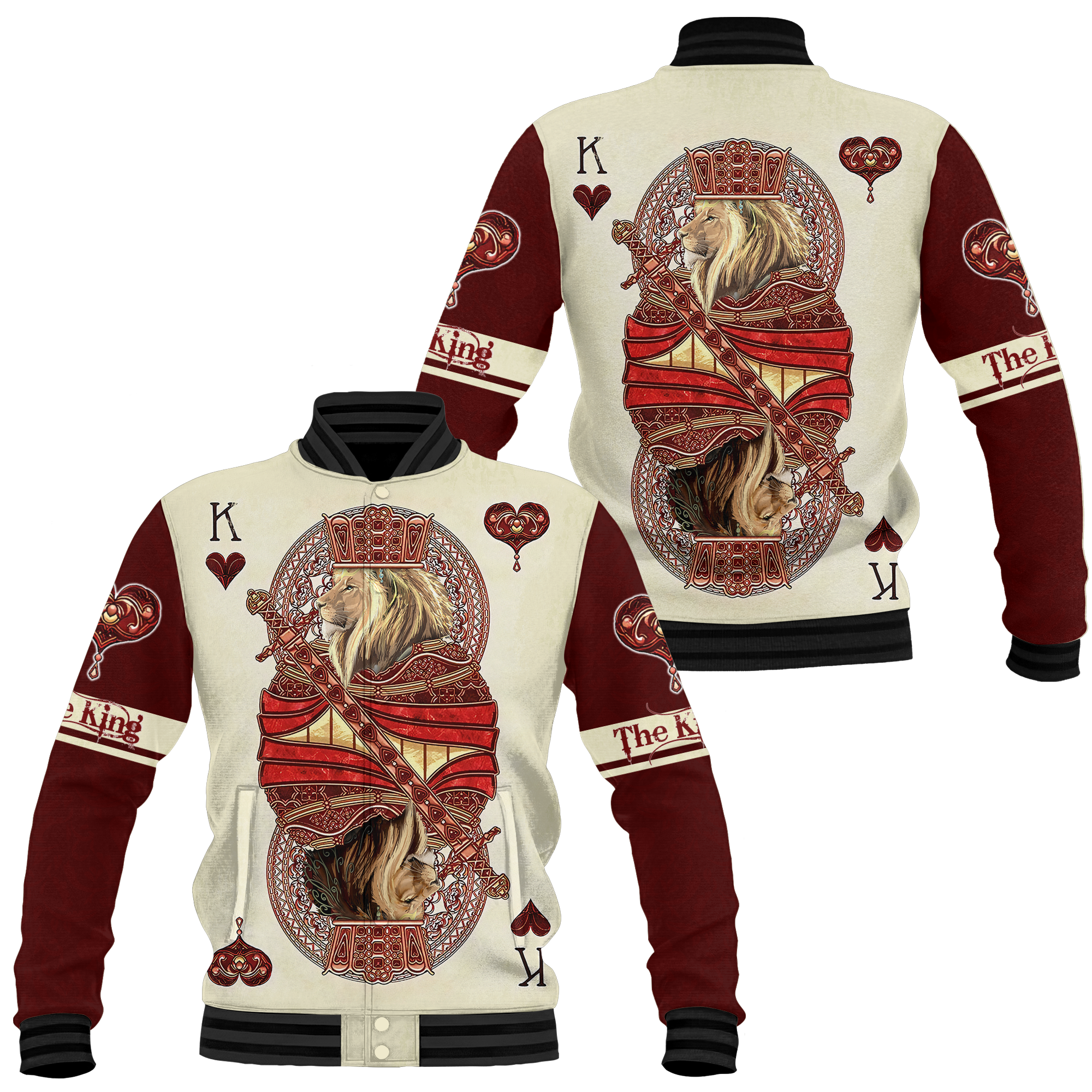 King Hearts Lion Poker 3D All Over Printed Unisex Shirts