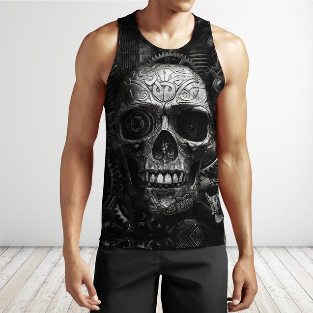 Mechanic Skull 3D All Over Printed Hoodie For Men and Women TN17092001