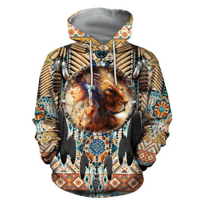 Lion Native American 3D All Over Printed Unisex Shirts