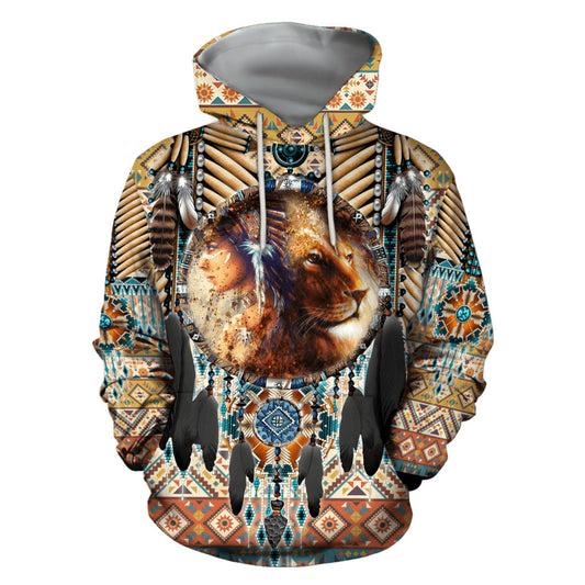 Lion Native American 3D All Over Printed Unisex Shirts